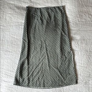 Madewell Layton Midi Slip Skirt in Navy Plaid